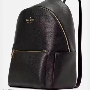 Kate Spade Black Leather Backpack